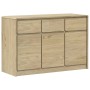 Aparador SAUDA madera maciza pino color roble 114x43x75,5 cm de , Aparadores - Ref: Foro24-377601, Precio: 172,82 €, Descuent...