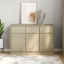 SAUDA sideboard solid oak-colored pine wood 114x43x75.5 cm by , Sideboards - Ref: Foro24-377601, Price: 172,98 €, Discount: %