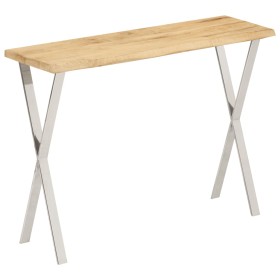 Mesa consola con borde natural madera mango maciza 105x33x76 cm de , Mesas consola - Ref: Foro24-372764, Precio: 140,28 €, De...