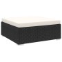 Reposapies seccional con cojín 1 uds ratán sintético negro de vidaXL, Sofás modulares de exterior - Ref: Foro24-46802, Precio...