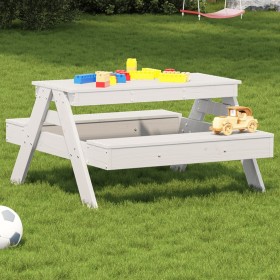 Mesa de pícnic para niños madera maciza pino blanco 88x97x52 cm de , Mesas de jardín - Ref: Foro24-832597, Precio: 80,99 €, D...