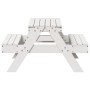 Mesa de pícnic para niños madera maciza pino blanco 88x97x52 cm de , Mesas de jardín - Ref: Foro24-832597, Precio: 80,69 €, D...