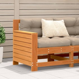 Garden sofa with armrests and wax brown pine wood cushion by , Outdoor sofas - Ref: Foro24-844922, Price: 127,99 €, Discount: %