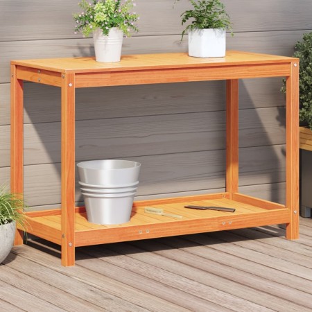 Planting table and shelf solid brown wood 108x50x75 cm by , Pot stands - Ref: Foro24-844632, Price: 74,99 €, Discount: %