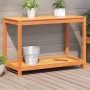 Planting table and shelf solid brown wood 108x50x75 cm by , Pot stands - Ref: Foro24-844632, Price: 74,99 €, Discount: %