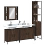 Set de muebles de baño 4 pzas madera contrachapada marrón roble de , Muebles de baño - Ref: Foro24-3214754, Precio: 267,12 €,...