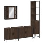 Set de muebles de baño 4 pzas madera contrachapada marrón roble de , Muebles de baño - Ref: Foro24-3214754, Precio: 267,12 €,...