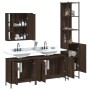 Set de muebles de baño 4 pzas madera contrachapada marrón roble de , Muebles de baño - Ref: Foro24-3214754, Precio: 267,12 €,...