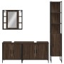 Set de muebles de baño 4 pzas madera contrachapada marrón roble de , Muebles de baño - Ref: Foro24-3214754, Precio: 267,12 €,...