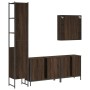 Set de muebles de baño 4 pzas madera contrachapada marrón roble de , Muebles de baño - Ref: Foro24-3214754, Precio: 267,12 €,...