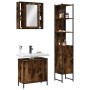 Set de muebles baño 3 pzas madera contrachapada roble ahumado de , Muebles de baño - Ref: Foro24-3214742, Precio: 204,24 €, D...