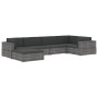 Reposapies seccional con cojín 1 uds ratán sintético negro de vidaXL, Sofás modulares de exterior - Ref: Foro24-46802, Precio...