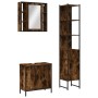 Set de muebles baño 3 pzas madera contrachapada roble ahumado de , Muebles de baño - Ref: Foro24-3214742, Precio: 204,24 €, D...