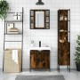 Set de muebles baño 3 pzas madera contrachapada roble ahumado de , Muebles de baño - Ref: Foro24-3214742, Precio: 201,99 €, D...