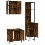 Set de muebles baño 3 pzas madera contrachapada roble ahumado de , Muebles de baño - Ref: Foro24-3214742, Precio: 201,99 €, D...