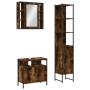 Set de muebles baño 3 pzas madera contrachapada roble ahumado de , Muebles de baño - Ref: Foro24-3214737, Precio: 201,76 €, D...