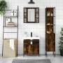 Set de muebles baño 3 pzas madera contrachapada roble ahumado de , Muebles de baño - Ref: Foro24-3214737, Precio: 201,76 €, D...