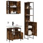 Set de muebles baño 3 pzas madera contrachapada roble ahumado de , Muebles de baño - Ref: Foro24-3214737, Precio: 201,76 €, D...