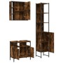 Set de muebles baño 3 pzas madera contrachapada roble ahumado de , Muebles de baño - Ref: Foro24-3214737, Precio: 201,76 €, D...