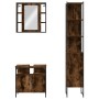 Set de muebles baño 3 pzas madera contrachapada roble ahumado de , Muebles de baño - Ref: Foro24-3214737, Precio: 201,76 €, D...