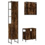 Set de muebles baño 3 pzas madera contrachapada roble ahumado de , Muebles de baño - Ref: Foro24-3214737, Precio: 201,76 €, D...