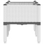 White PP planter with legs 80x40x42 cm by , Pots and planters - Ref: Foro24-367894, Price: 44,31 €, Discount: %