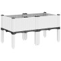 White PP planter with legs 80x40x42 cm by , Pots and planters - Ref: Foro24-367894, Price: 44,31 €, Discount: %