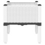 White PP planter with legs 40x40x42 cm by , Pots and planters - Ref: Foro24-367889, Price: 33,99 €, Discount: %