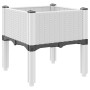 White PP planter with legs 40x40x42 cm by , Pots and planters - Ref: Foro24-367889, Price: 33,99 €, Discount: %