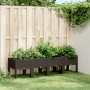 Planter with brown PP legs 160x40x42 cm by , Pots and planters - Ref: Foro24-367905, Price: 87,73 €, Discount: %