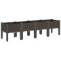 Planter with brown PP legs 160x40x42 cm by , Pots and planters - Ref: Foro24-367905, Price: 87,73 €, Discount: %