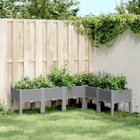 Jardinera con patas PP gris claro 160x120x42 cm de , Maceteros y jardineras - Ref: Foro24-367907, Precio: 114,99 €, Descuento: %