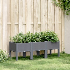 Planter with gray PP legs 120x40x42 cm by , Pots and planters - Ref: Foro24-367896, Price: 66,99 €, Discount: %