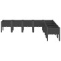 Planter with legs PP black 200x160x42 cm by , Pots and planters - Ref: Foro24-367913, Price: 148,99 €, Discount: %