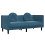 2 seater blue velvet sofa with cushions by , Sofas - Ref: Foro24-372640, Price: 287,70 €, Discount: %