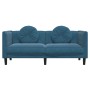 2 seater blue velvet sofa with cushions by , Sofas - Ref: Foro24-372640, Price: 287,70 €, Discount: %