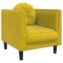 Sillón con cojín terciopelo amarillo de , Sofás - Ref: Foro24-372628, Precio: 176,13 €, Descuento: %