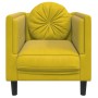 Sillón con cojín terciopelo amarillo de , Sofás - Ref: Foro24-372628, Precio: 176,13 €, Descuento: %