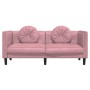 Pink velvet 2-seater sofa with cushions by , Sofas - Ref: Foro24-372635, Price: 272,53 €, Discount: %