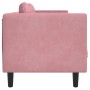 Pink velvet 2-seater sofa with cushions by , Sofas - Ref: Foro24-372635, Price: 272,53 €, Discount: %