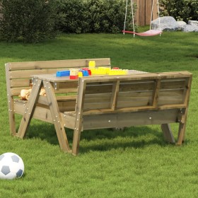 Children's picnic table impregnated pine wood 88x122x58 cm by , Garden tables - Ref: Foro24-832605, Price: 111,31 €, Discount: %