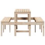 Solid pine wood picnic table 160x134x75 cm by , Garden tables - Ref: Foro24-832562, Price: 165,76 €, Discount: %