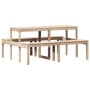 Solid pine wood picnic table 160x134x75 cm by , Garden tables - Ref: Foro24-832562, Price: 165,76 €, Discount: %