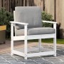 Garden chair solid white pine wood 62x56x77 cm by , Modular outdoor sofas - Ref: Foro24-832626, Price: 53,40 €, Discount: %