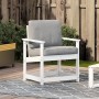 Garden chair solid white pine wood 62x56x77 cm by , Modular outdoor sofas - Ref: Foro24-832626, Price: 53,40 €, Discount: %