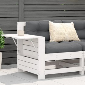 Garden sofa with armrests and cushion in solid white pine wood by , Outdoor sofas - Ref: Foro24-844915, Price: 97,99 €, Disco...