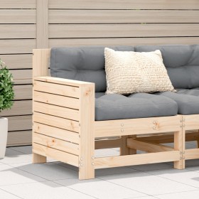 Garden sofa with armrests and cushion in solid pine wood by , Outdoor sofas - Ref: Foro24-844920, Price: 88,99 €, Discount: %