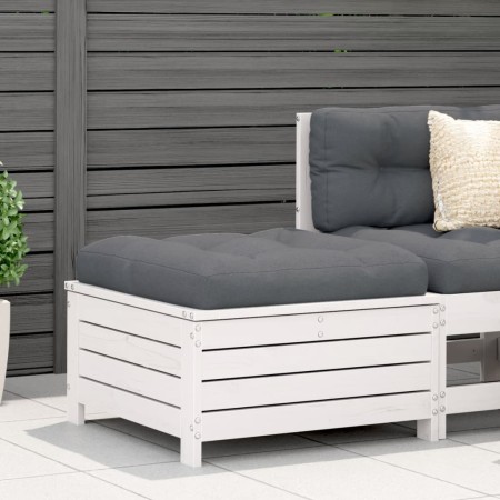 Gartenhocker aus massivem weißem Kiefernholz 62x63,5x32 cm von , Outdoor-Sofas - Ref: Foro24-844899, Preis: 91,85 €, Rabatt: %