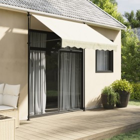 Cream fabric and steel retractable awning 200x150 cm by , Awnings - Ref: Foro24-368745, Price: 72,47 €, Discount: %