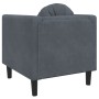 Sillón con cojín terciopelo gris oscuro de , Sofás - Ref: Foro24-372623, Precio: 181,67 €, Descuento: %